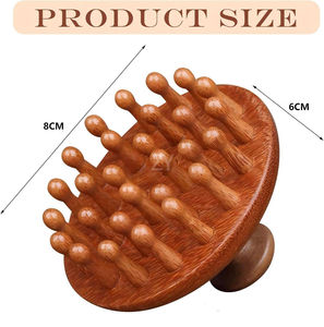 Cepillo <span class=keywords><strong>de</strong></span> Masaje para Cuero Cabelludo Redondo <span class=keywords><strong>de</strong></span> Madera <span class=keywords><strong>de</strong></span> Sándalo, Impermeable, con Logotipo Personalizado <span class=keywords><strong>de</strong></span> Alta Calidad <span class=keywords><strong>de</strong></span> la Marca ZY, para Uso con Champú, Forma Única - Product Image 3