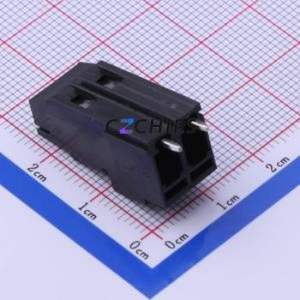 DB128H-5.08-2P-BK-S Screw Terminal Block Through hole Component (THT),P=5.08mm Connector 1x2P 5.08mm Black Through Hole - Product Image 1