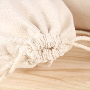 Sacs à poussière personnalisés pour sacs à main, couleur beige, en tissu de coton, emballage avec cordon de serrage, sacs cadeaux, sacs cadeaux avec cordon de serrage - Product Image 3