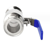 Robinet à bille en acier inoxydable de haute qualité et bon marché, robinet à bille manuel pour l'eau, installation rapide, étanchéité en PTFE