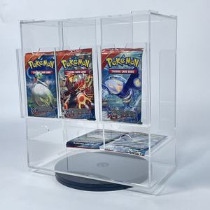 Expositor de Cartas TCG de Acrílico Transparente Ecológico Moderno Yugiho, con 3 Ranuras, Resistente al Agua y Reforzado, con Estante de Vidrio - Product Image 2