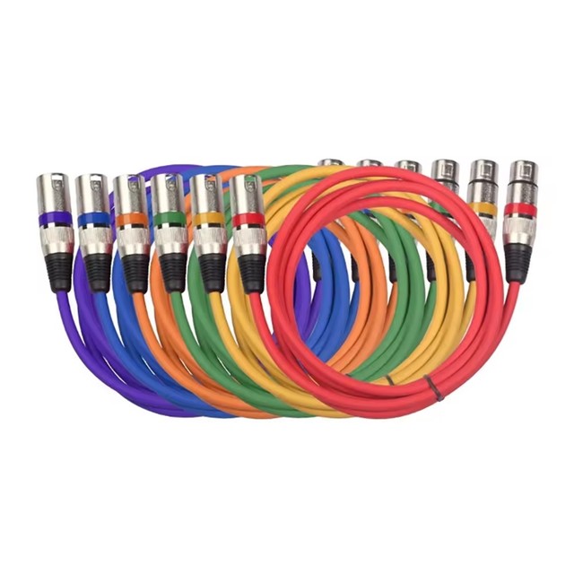Professional Wholesale Multicolor Xlr Connector 3 Pin Jack Audio Xlr Male to Female Microphone Cable Suitable for Microphone
