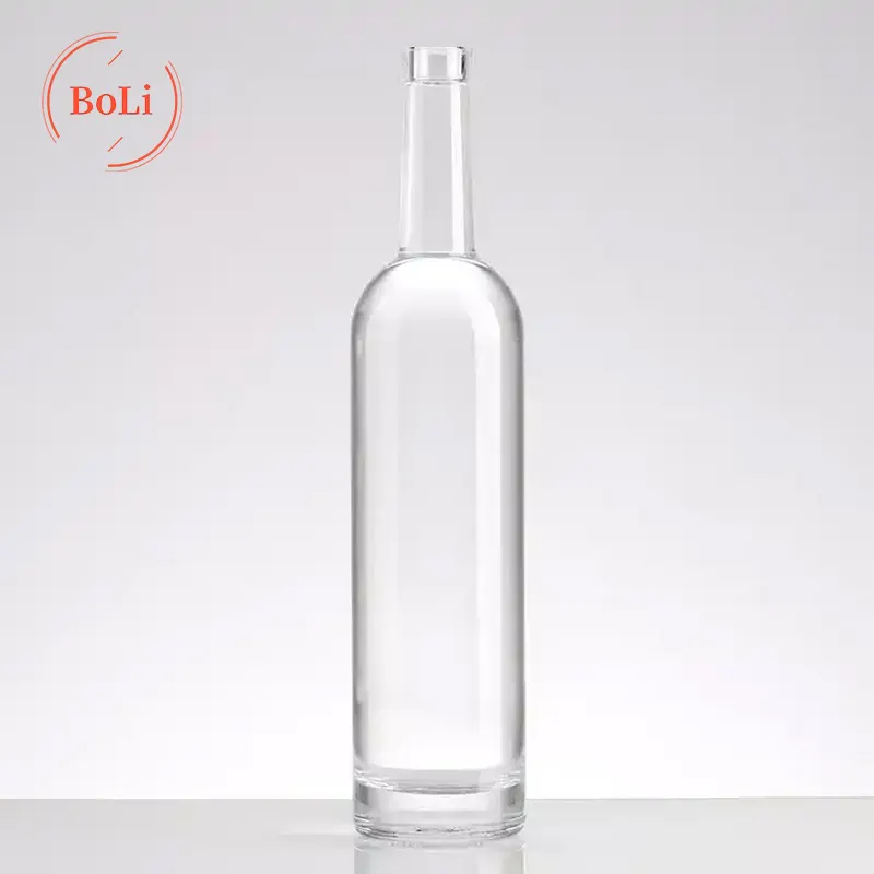 Kap özelleştirilebilir füme cam şişe votka ile buzlu şarap cam votka şişesi