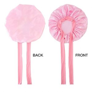 Custom Logo Large Braid Women Head Sleeping Bonnets Polyester Hair Wraps Bowknot Long Tie European-American Style - Product Image 4