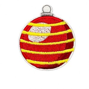 Patch thermocollant en chenille brodé, motif cloches de Noël, écologique, pour la décoration de vêtements et de chaussettes - Product Image 5