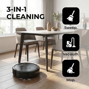 Aspiradora Robótica para el Hogar, Aspiradora 3 en 1, Recargable, Inalámbrica, con Función de Fregado, 1500pa - Product Image 3