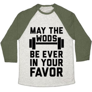 Que los Wods siempre estén a tu favor, camiseta de béisbol unisex de mezcla triple - Product Image 1