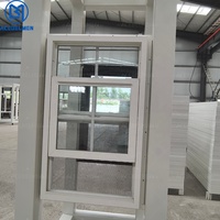 Fenêtre simple à battant en PVC à prix d'usine, design à grille inclinable, coulissante et étanche, pour maisons
