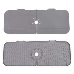 Kitchen Bathroom Faucet Water Catcher Absorbent Mat Drain Pad Sink Splash Guard Silicone Faucet Mat