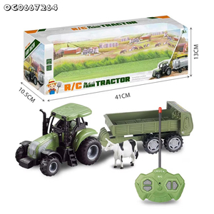 Bán buôn 2025 mô hình giá rẻ nhựa điều khiển từ xa đồ chơi xe tải trẻ em <span class=keywords><strong>RC</strong></span> Giao thông vận tải PVC bò nông dân máy kéo xe tải đồ chơi với âm thanh - Product Image 6
