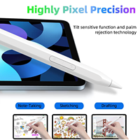 Stylet Actif Magnétique WENKU WKZP040B avec Rejet de la Paume, Recharge sans Fil via Port Type-C, Écriture Inclinable, Pointe Remplaçable pour iPad