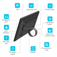 Pantalla de pared digital con imagen múltiple Pantalla MP4 Soporte de escritorio Uso Control fácil 101