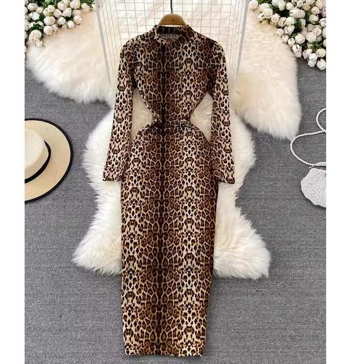 GORGLITTER Women's Leopard Print Backless Bodycon Dress | Ruched Sleeveless Fishtail Maxi Long Dress