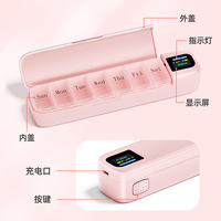 Boîte à pilules électronique intelligente, 7 jours, portable, avec alarme et rappel, distributeur de médicaments, conteneur de rangement