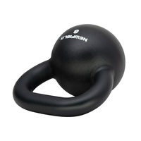 Kettlebell 6 kg Noir pour Hommes et Femmes, Poids d'entraînement en Acier Inoxydable, Poignée Soudée, Coque Équilibrée, Équipement de Force pour la Salle de Sport