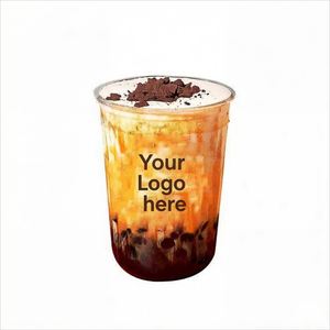 Vasos Desechables Ecológicos de PP Transparente Esmerilado con Logotipo Personalizado al por Mayor, 380/500/700 ml, Forma de U de 90 mm, para Smoothies, Matcha, Leche, Café, con Tapas - Product Image 1