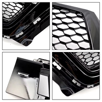 Grille de pare-chocs avant nid d'abeille style RSQ7 noir brillant pour Audi Q7 SQ7 2016 2017 2018 2019