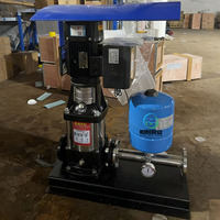 Ensemble de pompes verticales multi-étages en acier inoxydable avec réservoir de pression d'air, système d'alimentation en eau à double pompe pour l'irrigation agricole, OEM Long