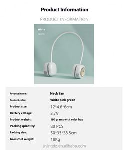 Ventilador de Cuello Plegable de 360 Grados, Mini Ventilador de Exterior Recargable por USB, Portátil, Sin Aspas, para Colgar en el Cuello - Product Image 2