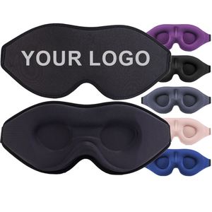 Masque de sommeil personnalisé en gros avec logo, masque oculaire 3D en mousse à mémoire de forme à pression zéro pour cadeau promotionnel d'entreprise - Product Image 1