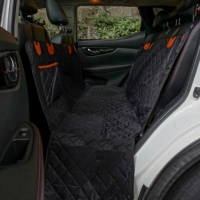 Housse de siège de voiture pour chien imperméable et durable, tissu Oxford, hamac polyvalent pour animaux de compagnie, housse amovible, motif uni, tapis pour animaux de compagnie pour l'arrière