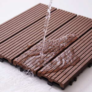 Baldosas de Patio de Madera Compuesta WPC Entrelazadas, Impermeables para Exteriores, 18 mm, Piso de Madera para Terraza, Baldosas de Parqué, Tarima de Plástico - Product Image 2