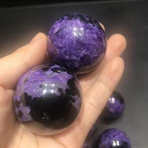 Sphère de charoïte en quartz naturel, cristal poli, diamant violet, cadeau de guérison - Product Image 3