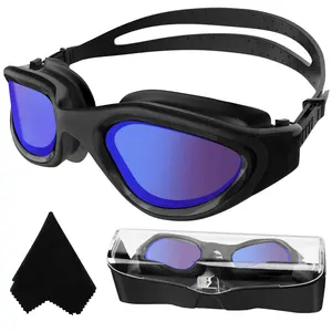 Gafas de natación con logotipo personalizado para adultos, lentes antiniebla Uv, gafas de natación de visión amplia, fabricante