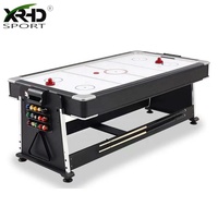Table de divertissement d'extérieur 4 en 1 : billard, hockey, ping-pong