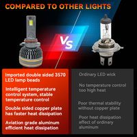 Ampoules de phare LED pour voiture LELANPU H3 D4S T10 9005 HB3, 24V, H4 Canbus H7, pour moto, camion, feu de recul, 85W A886