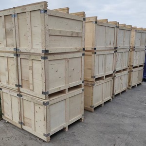 Cajas de madera contrachapada hechas a medida de 1000x500x600 mm con fleje de acero reforzado para el transporte logístico. - Product Image 1
