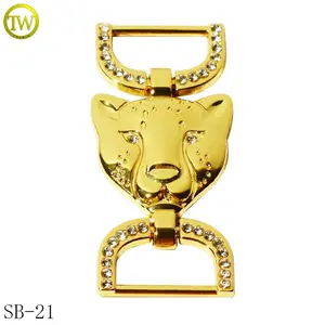 Metal Adjustable Buckle For Bags Custom Yellow Gold Logo Adjustable Slider Buckle Shoes Hardware Alloy Metal Tri-glide Buckle For Swimwear