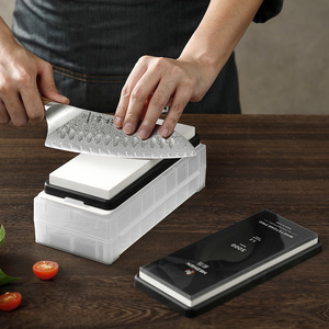 XINZUO Nuevo diseño Base de vidrio Piedra de afilar #1000/5000 Cuchillo de corindón blanco Juego de piedra de afilar con caja multiusos - Product Image 5