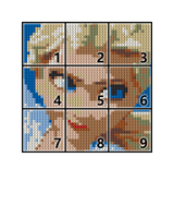 48x48 Pixel Art DIY Home Decor Mur Portrait Image Éducatif Blocs de Construction 1x1 Points Briques Construction Modèle Jouets Plastique