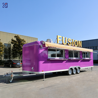 CAMPTRL Remorque alimentaire conteneurisée, Camion de vente de nourriture entièrement équipé, pour Donuts, Hot-dogs, Pizza, Glaces, Chariot de restauration mobile