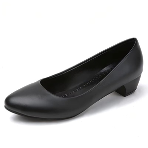 Zapatos <span class=keywords><strong>de</strong></span> Trabajo <span class=keywords><strong>de</strong></span> Piel Suave para Mujer, Sin Cordones, Tacones Altos Finos, Antideslizantes, Impermeables, Diseño Ligero para Azafatas, para Vestir Formal - Product Image 4