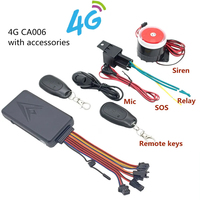 Traceur GPS 4G mondial avec sirène d'alarme, télécommande, dispositif de suivi GPS pour véhicule, localisateur pour voiture, protocole GT06, coupure moteur