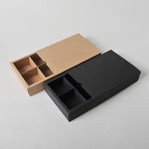 Emballage de boîte de papier pour le chocolat, boîte de papier alimentaire vernis mat, écologique, carton kraft divisé, taille personnalisée, logo OEM