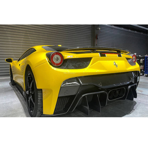 Parachoques trasero de fibra de carbono parcial estilo VRS Carbonado 2010-2015 con puntas para <span class=keywords><strong>458</strong></span> Italy Spider - Product Image 3