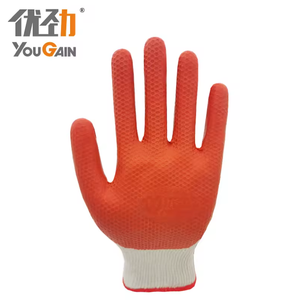Gants en caoutchouc industriel <span class=keywords><strong>orange</strong></span> en <span class=keywords><strong>latex</strong></span> plat lisse de calibre 10 Gants de travail enduits de sécurité de 80 grammes - Product Image 6