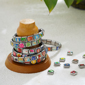 Charms italiens 2025 pour bracelet en acier inoxydable de 9mm DIY OH! Bienvenue Issvegas Clé Succès Texte <span class=keywords><strong>Phrase</strong></span> pour Cadeau - Product Image 5