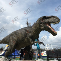 Modèle de dinosaure animatronique réaliste grandeur nature 3D imperméable, grand modèle de T-rex pour parc aquatique