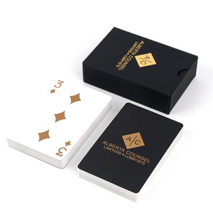 2025 Chất lượng cao sang trọng Poker giấy chơi thẻ biểu tượng tùy chỉnh bề mặt vật liệu hoàn thiện Bao bì in ấn vàng cạnh lá vàng - Product Image 3