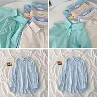 Nouvelle collection de vêtements pour femmes, édition coréenne, haut ample et polyvalent, style rétro, chemise pour femmes, chemise grande taille pour l'hiver, printemps/été