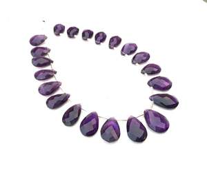 21 Piezas de Amatista Azul Natural, Gema Facetada en Forma de Pera, Grado AAA, Brillante, para Pulseras, Collares y Joyería DIY - Product Image 1