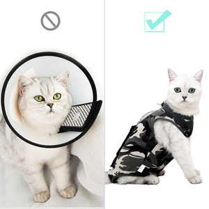 Ropa <span class=keywords><strong>para</strong></span> mascotas, traje de Casquete <span class=keywords><strong>para</strong></span> gatos, traje postoperatorio <span class=keywords><strong>para</strong></span> mascotas, traje de destete con decodificación, antilamer, Camuflaje, ropa <span class=keywords><strong>para</strong></span> el hogar <span class=keywords><strong>para</strong></span> gatos - Product Image 6