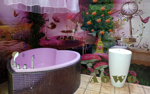 Vasca Idromassaggio a Forma di Cuore AOWO, Vasca da Bagno in Acrilico per Due Persone, Spa con Idromassaggio - Product Image 2