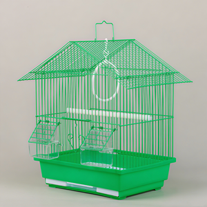 <span class=keywords><strong>Jaula</strong></span> de pájaros de metal grande de gama alta con pantalla exterior multicapa con líneas de patrón sólido para loros y otras aves. - Product Image 5