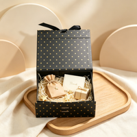 Boîte d'emballage magnétique rigide en carton de luxe pour cadeaux, avec emballage cadeau pliable, vente en gros