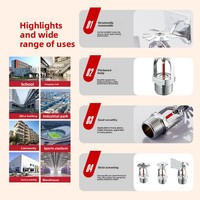 Tête de sprinkler Yizhuan à actionnement vers le bas, en acier inoxydable, avec couvercle décoratif, pour système d'extinction d'incendie à tuyau humide